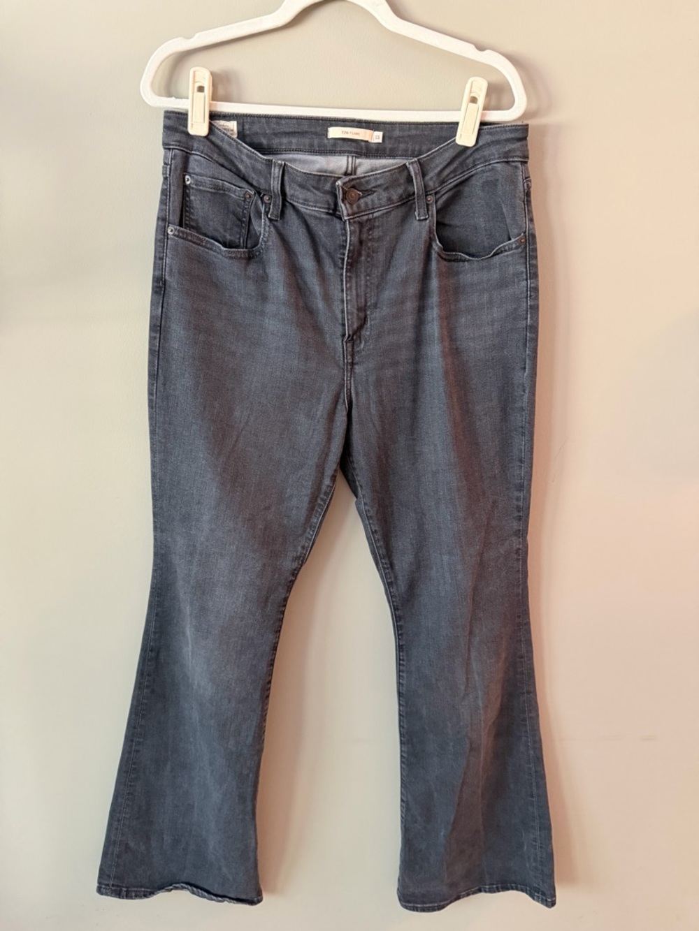 Signature by Levi Strauss Charcoal Gray Flare Jeans